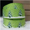 Order  Go Grosgrain - 15mm Snow Trees /Lime